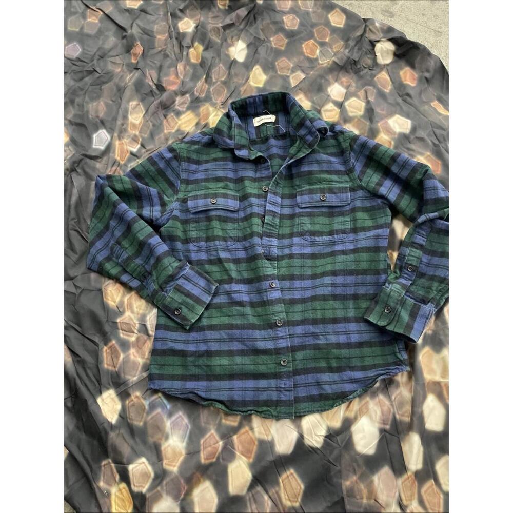 Taylor Stitch Yosemite Flannel Shirt Mens‎ 38 S Green/Blue Blackwatch Plaid H42